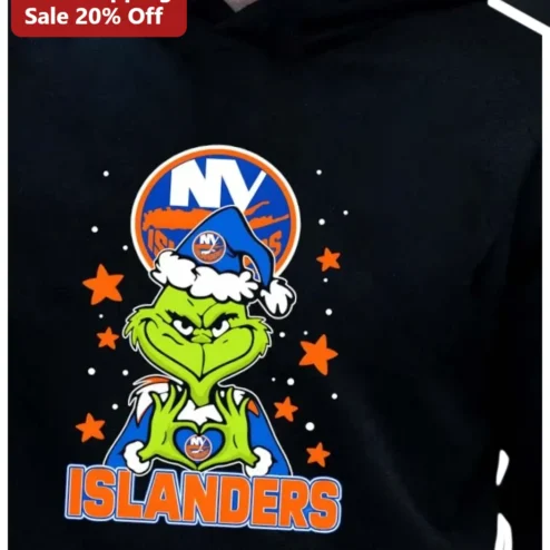 Islanders The Grinch Hoodie New York Islanders NHL Christmas Fan Gift