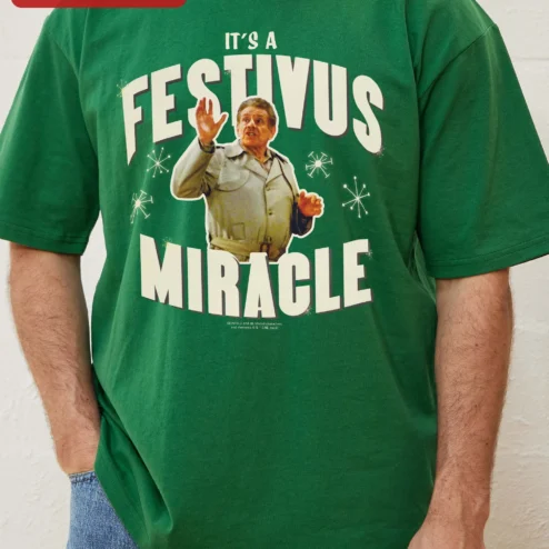 It's A Festivus Miracle Tee Frank Costanza Seinfeld Quote Shirt December 23 Gift on a hanger, ready to ship from Chicago, Illinois