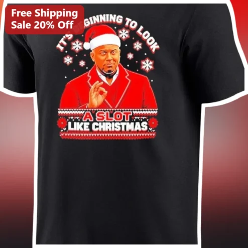 It's Beginning to Look a Slot Like Christmas Tracy Morgan Tee Funny Holiday Uncle Drew Parody Shirt available at our Chicago, Illinois warehouse