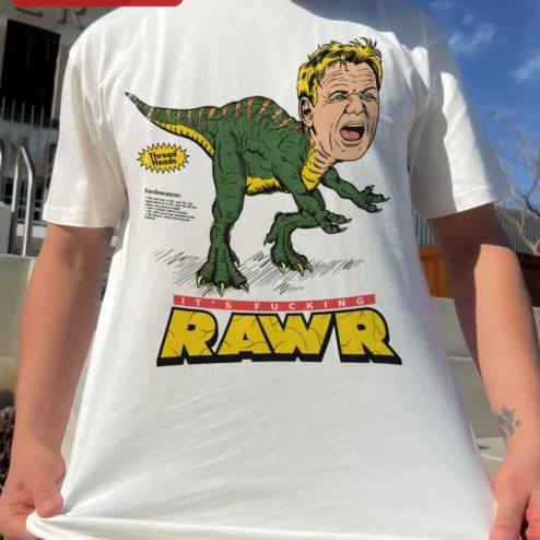 It's Fucking Rawr Gordon Ramsay Meme Graphic Tee Funny Chef Humor Gift for Men