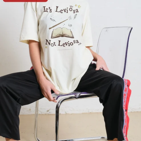 It's Leviösa Not Leviosa Tee Hermione Granger Wingardium Leviosa Quote Shirt for Harry Potter Fans on a hanger, ready to ship from Chicago, Illinois