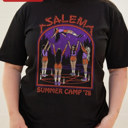 It's Salem Summer Camp '78 Tee Retro Witchy Horror Graphic Shirt Vintage Nostalgia Gift