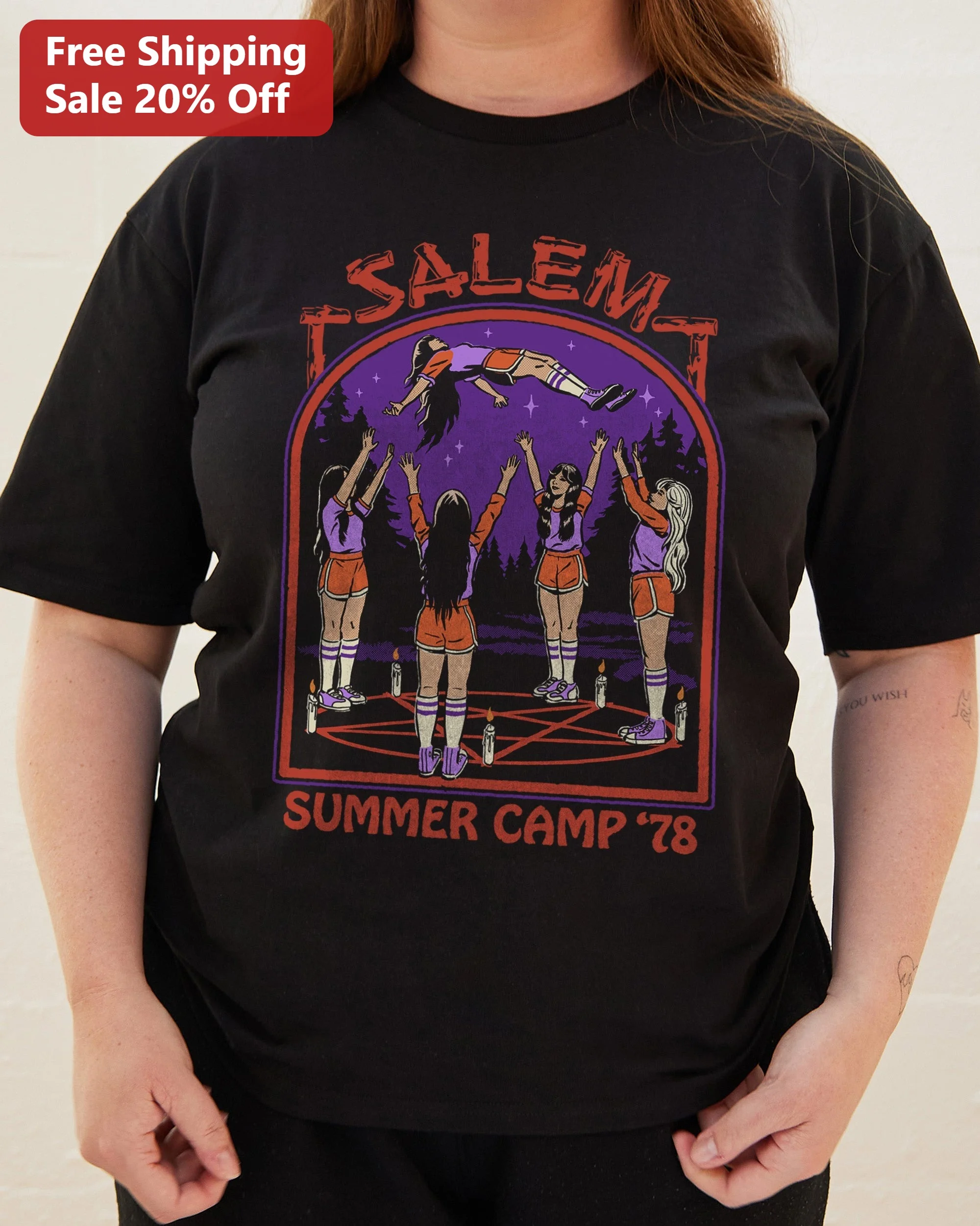 It's Salem Summer Camp '78 Tee Retro Witchy Horror Graphic Shirt Vintage Nostalgia Gift