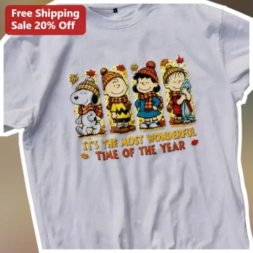 It's The Most Wonderful Time Of The Year Snoopy Peanuts Gang Tee