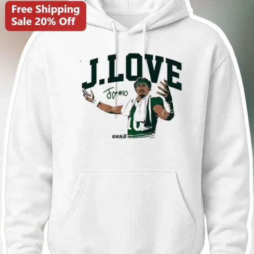 J.LOVE Jalen Hurts Signature Hoodie Philadelphia Eagles QB1 Fan Gift