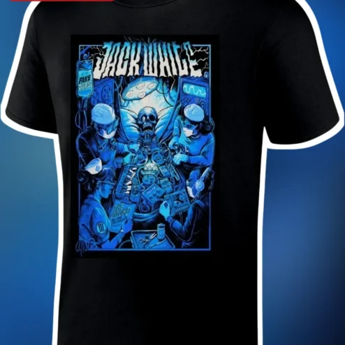 Jack White Surgeon Skeleton Graphic Tee No Name Tour Merch Unisex Cotton Shirt
