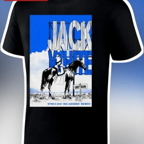 Jack White Tee Vintage Concert Poster Graphic T-Shirt Rock Music Merch Gift