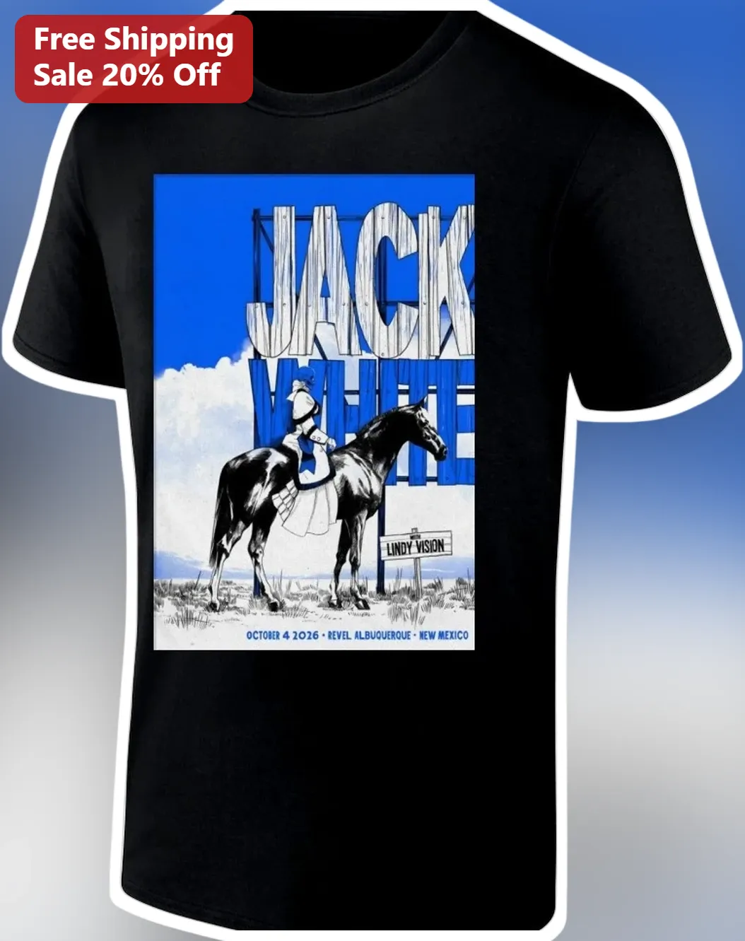 Jack White Tee Vintage Concert Poster Graphic T-Shirt Rock Music Merch Gift