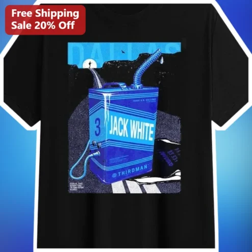 Jack White Third Man Records Tee Gas Can Graphic Rock Band Merch