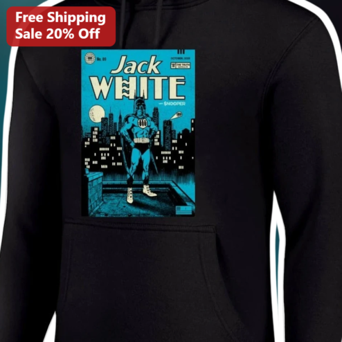 Jack White Vintage Comic Superhero Hoodie Retro Pop Art Music Merch Gift