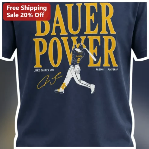 Jake Bauer #9 Tee Vintage Baseball Player Graphic Shirt for Fans