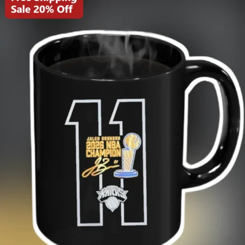 Jalen Brunson 2026 NBA Champion Mug New York Knicks Finals MVP Gift
