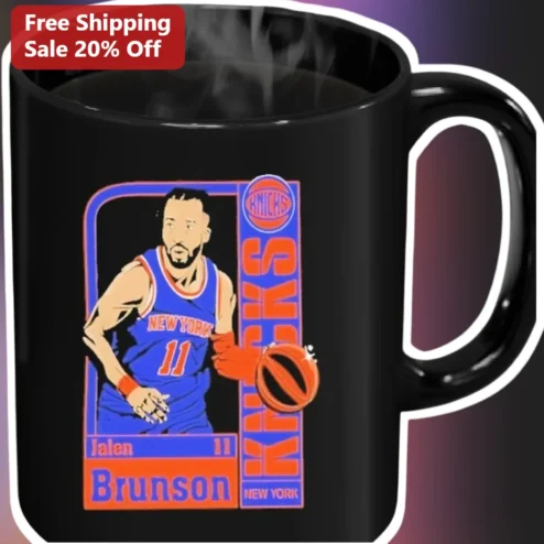 Jalen Brunson New York Knicks Mug Basketball Fan Coffee Cup Gift for Him