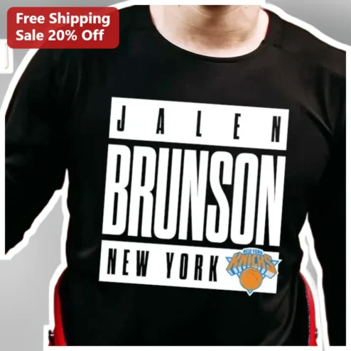 Jalen Brunson New York Long Sleeve Shirt Knicks Fan Gear Basketball Apparel