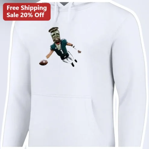 Jalen Hurts Funny Caricature Hoodie Philadelphia Eagles NFL Fan Gift