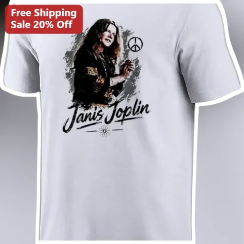 Janis Joplin Vintage Graphic Tee Classic Rock Music Fan Gift