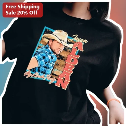 Jason Aldean My Kinda Party Tee Country Music Fan Gift Retro Concert Merch Shirt