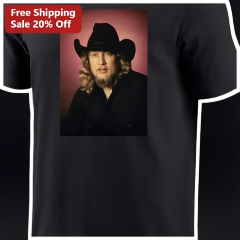 Jason Aldean Tee Country Music Fan Graphic T-Shirt Retro Portrait Black Cotton Apparel