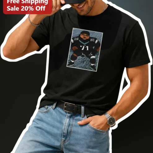 Jason Kelce Tee Philadelphia Eagles Football Fan Cartoon Graphic Shirt