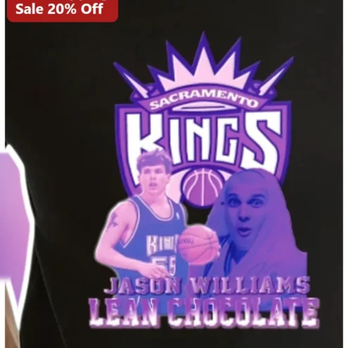 Jason Williams Sacramento Kings White Chocolate Tee Retro NBA Basketball Shirt