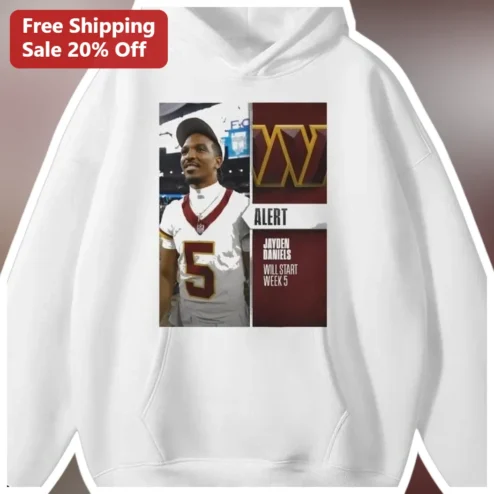 Jayden Daniels Washington Commanders Hoodie NFL Fan Gear Pullover