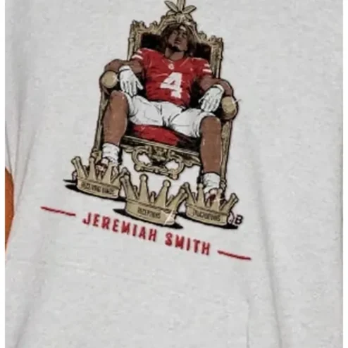 Jeremiah Smith Ohio State Buckeyes Football Player Throne Graphic Tee