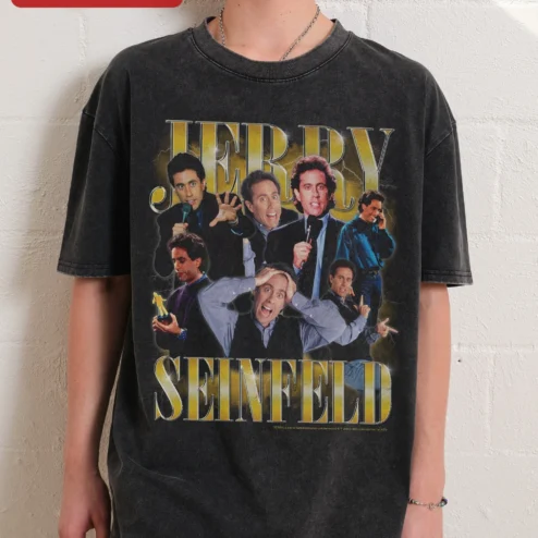 Jerry Seinfeld Vintage Acid Wash Graphic Tee 90s Sitcom Fan Gift