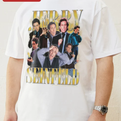 Customer in Chicago, Illinois wearing Jerry Seinfeld Vintage Stand Up Comedy Graphic Tee for Fans