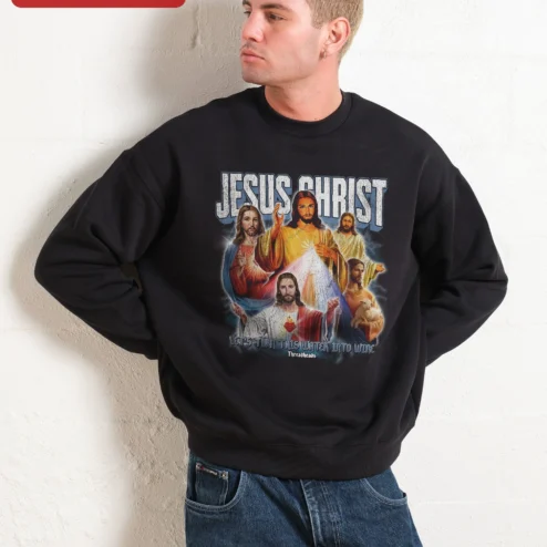 Jesus Christ Lets Turn This Water Into Wine Sweatshirt Vintage Christian Faith Apparel Gift