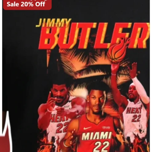 Jimmy Butler Miami Heat Basketball Player Graphic Tee NBA Fan Gift