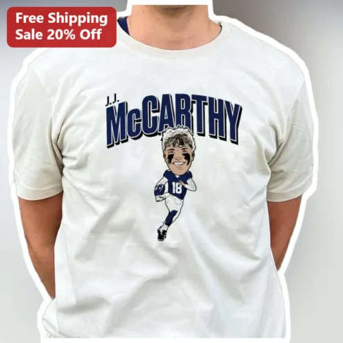 JJ McCarthy Tee Michigan Wolverines Football Fan Gift Unisex Cotton T-Shirt
