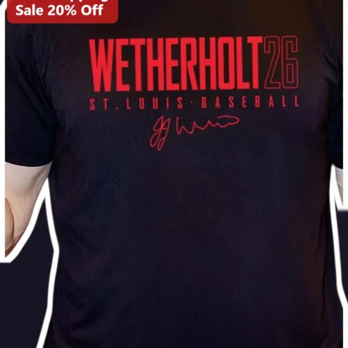 JJ Wetherholt #26 St. Louis Cardinals Baseball Tee