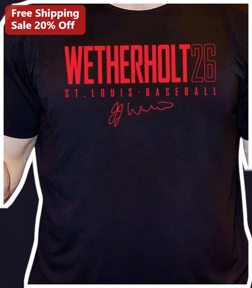 JJ Wetherholt #26 St. Louis Cardinals Baseball Tee