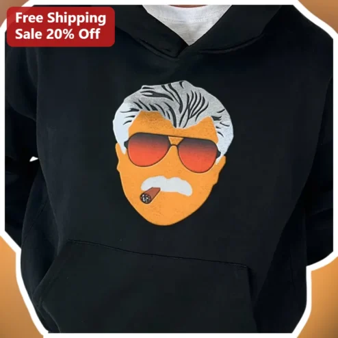 Joe Biden Hoodie Funny Political Satire Caricature Graphic Sweatshirt for Adults