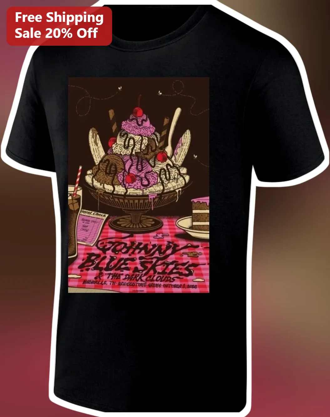 Johnny Blue Skies And The Dark Clouds Tee Sturgill Simpson Fan Merch Retro Concert Graphic Shirt