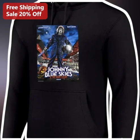 Johnny Blue Skies The Dark Clouds Hoodie Sturgill Simpson Tour Merch Halloween Horror Punk Graphic Pullover