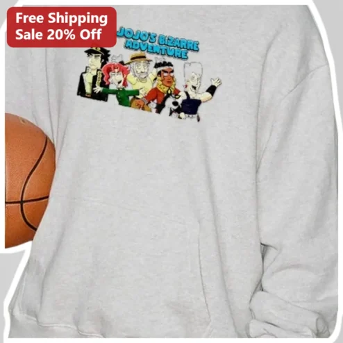 JoJo's Bizarre Adventure Sweatshirt Anime Manga Merch Cartoon Graphic Crewneck for Men Women