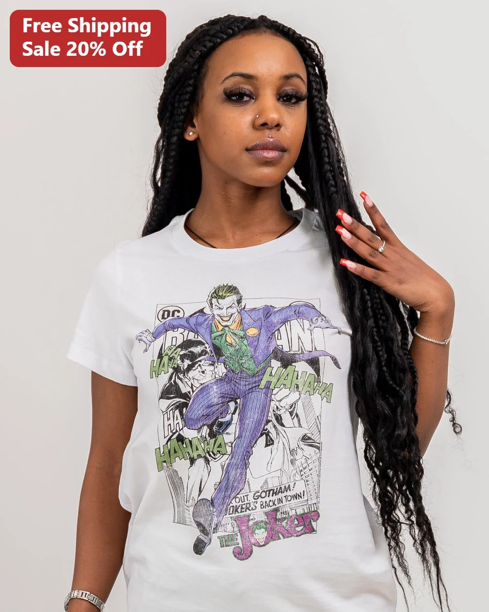Joker Ha Ha Ha Out Gotham Tee Vintage Comic Book Villain Graphic Shirt for Men Women Halloween Gift