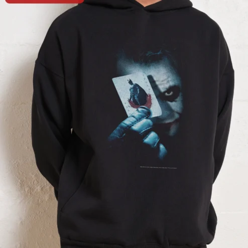 Joker Hoodie The Dark Knight Batman Card Graphic Pullover for Men Women DC Comics Fan Gift