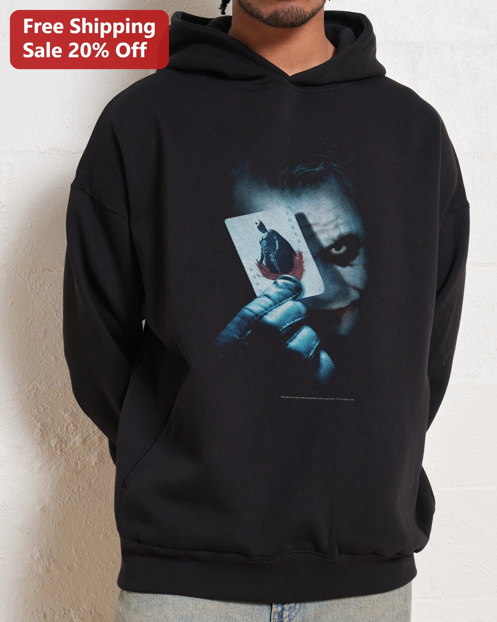 Joker Hoodie The Dark Knight Batman Card Graphic Pullover for Men Women DC Comics Fan Gift