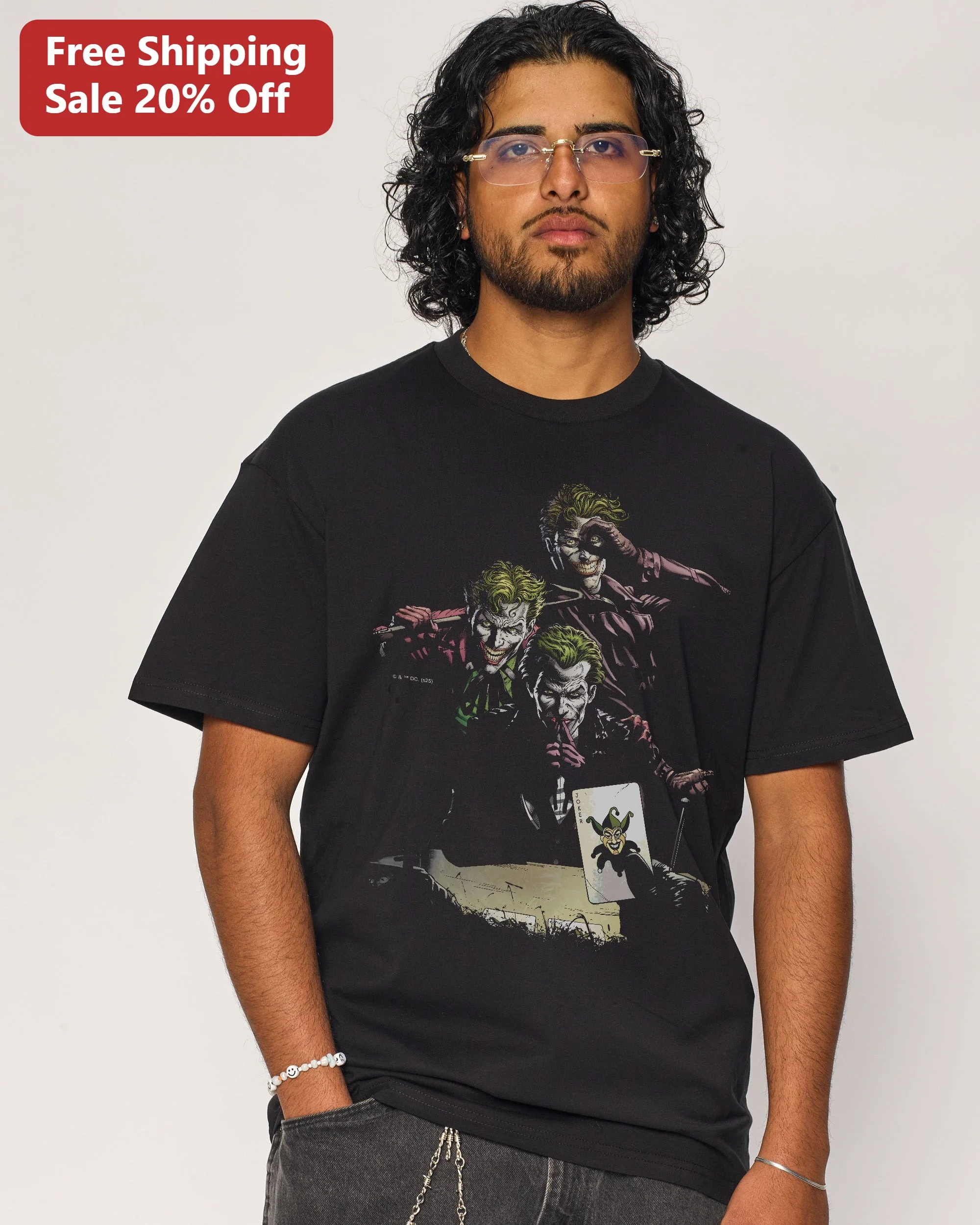 Joker Tee Vintage Dark Knight Compilation Graphic T-Shirt for Men Women DC Comics Villain Fan Gift