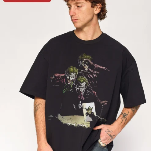 Joker Tee Vintage Dark Knight Graphic T-Shirt for Men Women Halloween Gift