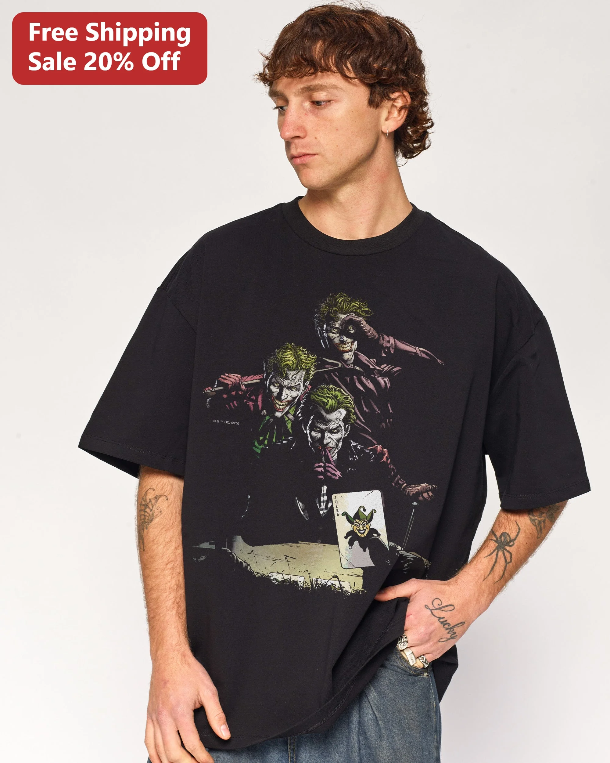Joker Tee Vintage Dark Knight Graphic T-Shirt for Men Women Halloween Gift