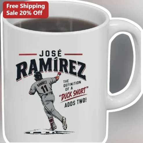 Jose Ramirez The Definition Of A Duck Snort Adds Two Baseball Mug Cleveland Guardians Gift