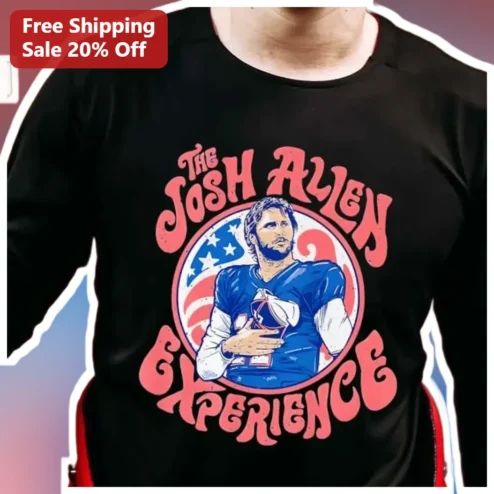 Josh Allen Experience Tee Buffalo Bills NFL Fan Graphic Shirt Game Day Apparel for Men