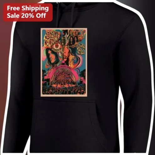 Journey In California Dream On Hoodie Classic Rock Band Merch Vintage Concert Poster Apparel