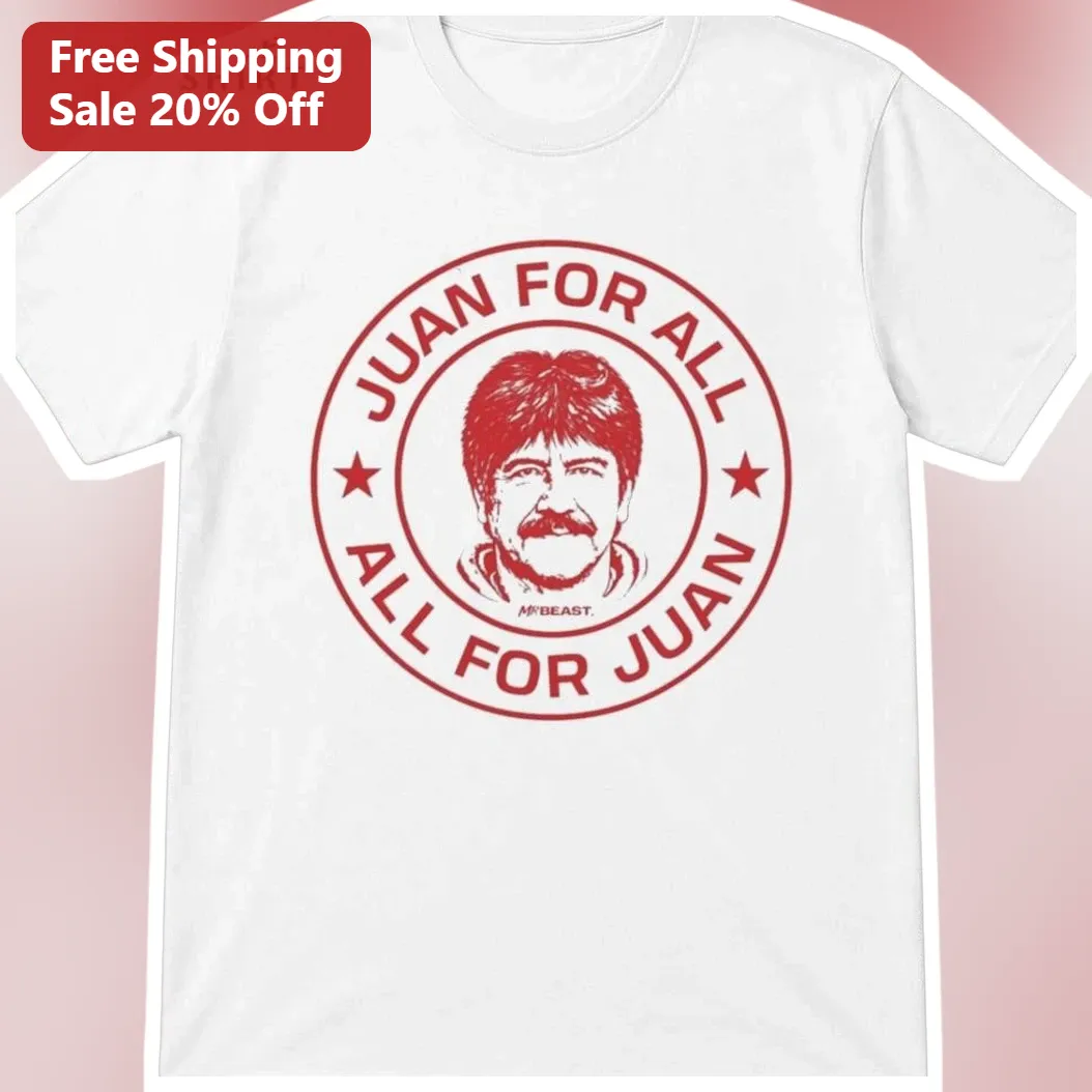 Juan For All, All For Juan Tee MrBeast Meme Shirt Retro Stamp Graphic