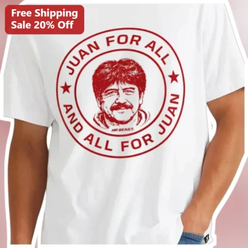 Juan For All And All For Juan Tee Vintage Campaign Button Graphic Shirt