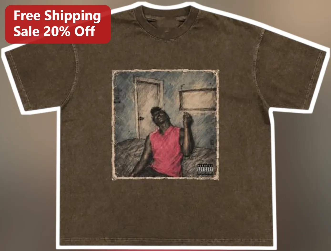 Juice WRLD Tee Vintage Acid Wash Graphic Shirt Emo Rap Merch
