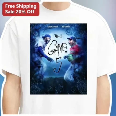 Junior Caminero Jose Ramirez TB vs C Game 5 Graphic Tee Baseball Fan Gift